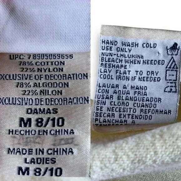 vtg Faded Glory embroidered beaded spring yellow cardigan sweater 3/4‎ sleeves m - Picture 10 of 10